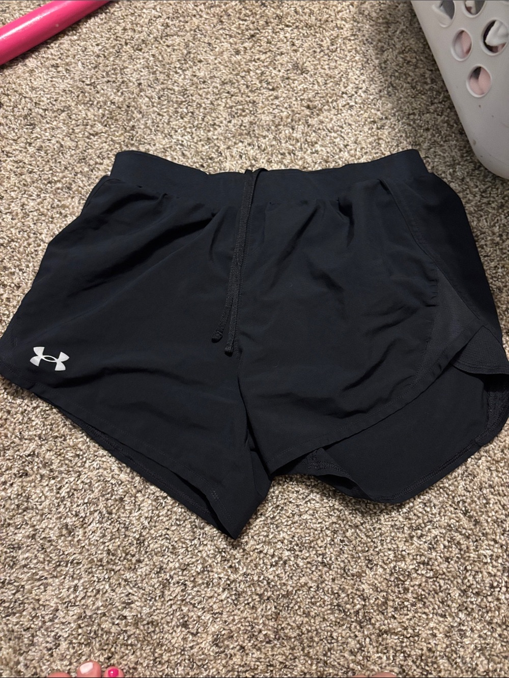 Under Armour Black Athletic Shorts with Logo